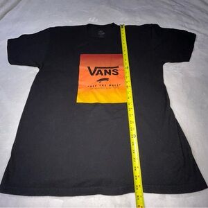 Vans Men's Black Tee with Orange Graphic size XL